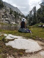 Meditating in Mammoth on a hike